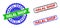 HALAL SHOP Rosette and Rectangle Bicolor Watermarks with Grunged Styles