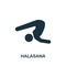 Halasana icon. Simple element from yoga collection. Creative Halasana icon for web design, templates, infographics and