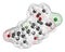 Halcinonide topical corticosteroid drug molecule. 3D rendering. Atoms are represented as spheres with conventional color coding: