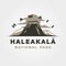 haleakala travel outdoor logo vintage vector illustration design