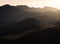 Haleakala volcanic crater at sunrise