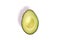 Half avocado hass isolated on white