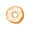 Half a bagel with cream cheese illustration