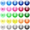 Half battery with two load units icons in color glossy buttons