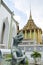 Half bird and human statue at Emerald Buddha Temple