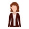 Half body silhouette executive woman with short hair