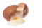 Half Boiled Chicken Egg Isolated