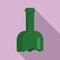 Half broken bottle icon, flat style