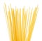 Half a bunch of spaghetti on a white isolated background.