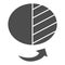 Half circle of economy in shadow solid icon, Black bookkeeping concept, Illegal part of funds sign on white background