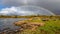 Half-circle rainbow over Portuguese Landscape