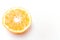 Half of citrus clementine mandarin sweet fruit