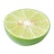 Half citrus lime fruit