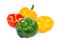 Half cut of yellow,red,green, sweet bell pepper or capsicum