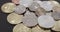 Half Dollar coin on Bitcoin and Ethereum Crypto coins