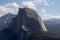 Half Dome with Cloudy Blue Sky