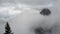 Half Dome Emerges From Fog Glacier National Park