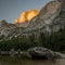 Half Dome Glows Over Mirror Lake