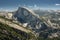 Half Dome Stands Out Among The Bright Granite Of Yosemite