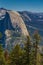 Half Dome with trees in Yosemite National Park