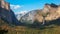 Half dome and yosemite national park from tunnel view