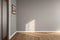 A half-empty room with a beautiful floor and walls, a clean render without inscriptions and unnecessary elements.