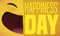 Half Face Smiling in a Happiness` Day Celebration, Vector Illustration
