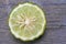 Half of kaffir lime bergamot