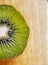 Half of a kiwifruit