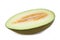 Half a melon isolated on a white background. Piel
