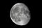 Half Moon Background, Gibbous moon Earth`s natural satellite.