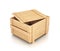 Half-open wooden box