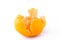 Half-opened Tangerine (Mandarin) on White Background