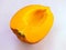 Half papaya papaw or pawpaw carica-papaya succulent fruit ripe fleshy juicy whole raw papayya papeeta papaye lechoza mamao photo