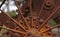 Half part of corrosive metal wheel of farm machinery