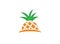 Half pineapple vector, pineapple ananas fresh fruit for logo design illustration on white background