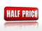 Half price in red banner