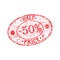 Half price rubber stamp