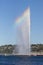 A half rainbow with big fountain in Geneva lake