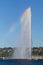 A half rainbow with big fountain in Geneva lake