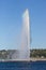 A half rainbow with big fountain in Geneva lake