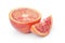 Half of ripe blood red orange and segment isolated