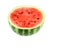 Half of ripe watermelon. Isolated