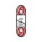 half ropes mountaineering adventure color icon vector illustration