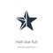 Half star full icon vector. Trendy flat half star full icon from ultimate glyphicons collection isolated on white background.