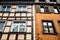 Half timbered buildings seen from Strasbourg France