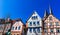 Half timbered houses in historical Gelnhausen, Germany