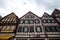 Half-timbered houses on the Marktplatz square in Bad Urach, Germany