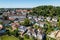 Half-timbered houses near the Blankenstein Castle in Hattingen, North Rhine-Westphalia, Germany