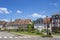 Half-timbered houses on Quai Anselmann in Wissembourg. Alsace region in France